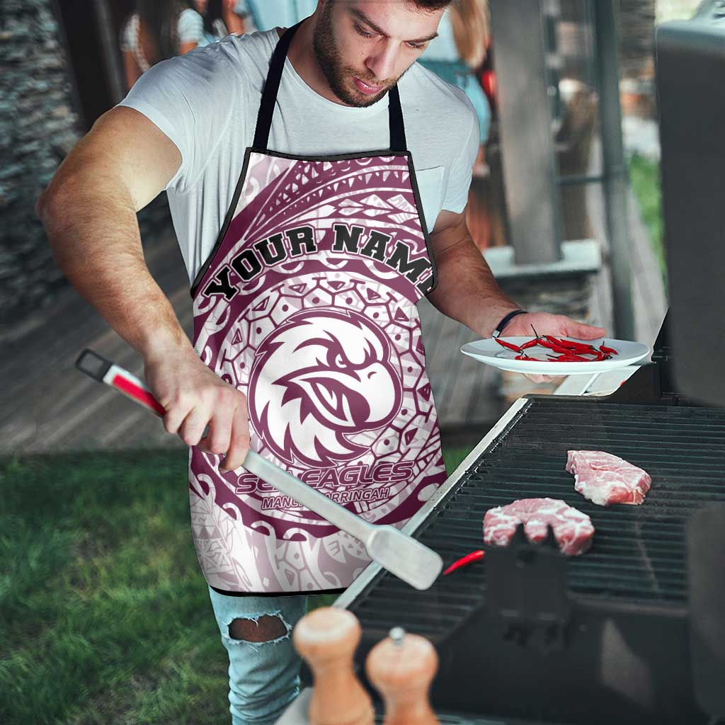 Personalized Manly Warringah Sea Eagles Apron Polynesian Tribal Chest and Sleeve Tattoo