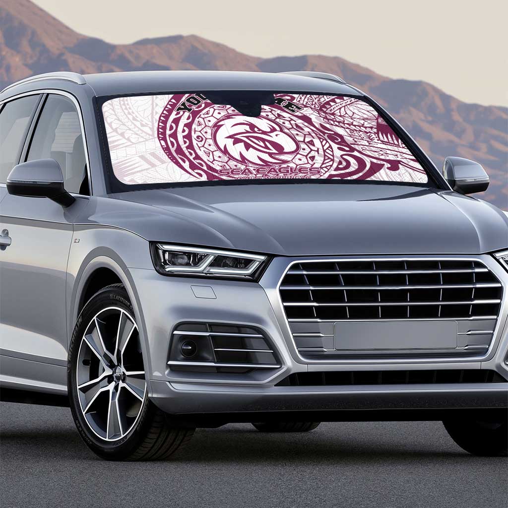Personalized Manly Warringah Sea Eagles Auto Sun Shade Polynesian Tribal Chest and Sleeve Tattoo