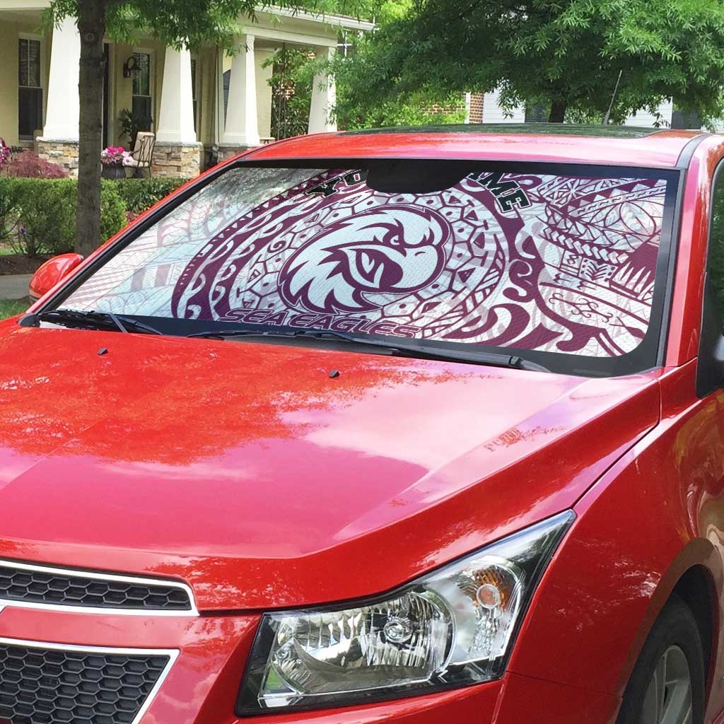 Personalized Manly Warringah Sea Eagles Auto Sun Shade Polynesian Tribal Chest and Sleeve Tattoo