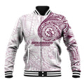 Personalized Manly Warringah Sea Eagles Baseball Jacket Polynesian Tribal Chest and Sleeve Tattoo