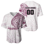 Personalized Manly Warringah Sea Eagles Baseball Jersey Polynesian Tribal Chest and Sleeve Tattoo
