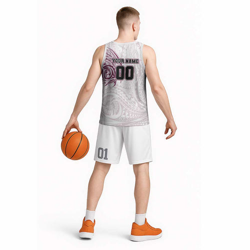 Personalized Manly Warringah Sea Eagles Basketball Jersey Polynesian Tribal Chest and Sleeve Tattoo