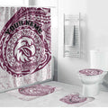 Personalized Manly Warringah Sea Eagles Bathroom Set Polynesian Tribal Chest and Sleeve Tattoo