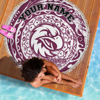 Personalized Manly Warringah Sea Eagles Beach Blanket Polynesian Tribal Chest and Sleeve Tattoo