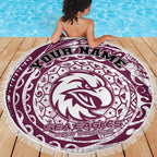 Personalized Manly Warringah Sea Eagles Beach Blanket Polynesian Tribal Chest and Sleeve Tattoo