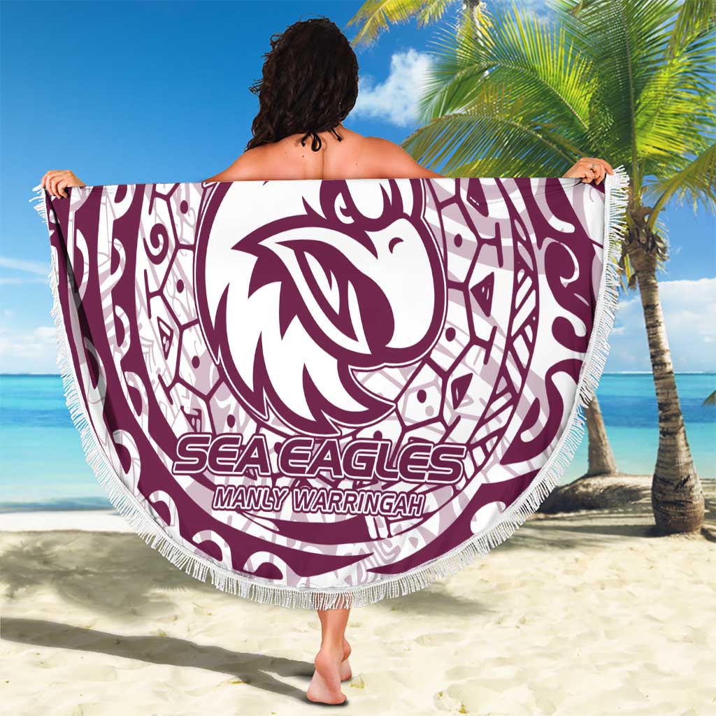 Personalized Manly Warringah Sea Eagles Beach Blanket Polynesian Tribal Chest and Sleeve Tattoo