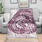 Personalized Manly Warringah Sea Eagles Blanket Polynesian Tribal Chest and Sleeve Tattoo