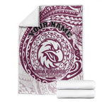 Personalized Manly Warringah Sea Eagles Blanket Polynesian Tribal Chest and Sleeve Tattoo