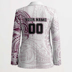 Personalized Manly Warringah Sea Eagles Blazer Polynesian Tribal Chest and Sleeve Tattoo