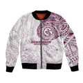 Personalized Manly Warringah Sea Eagles Bomber Jacket Polynesian Tribal Chest and Sleeve Tattoo