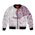 Personalized Manly Warringah Sea Eagles Bomber Jacket Polynesian Tribal Chest and Sleeve Tattoo