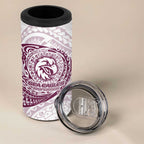 Personalized Manly Warringah Sea Eagles 4 in 1 Can Cooler Tumbler Polynesian Tribal Chest and Sleeve Tattoo