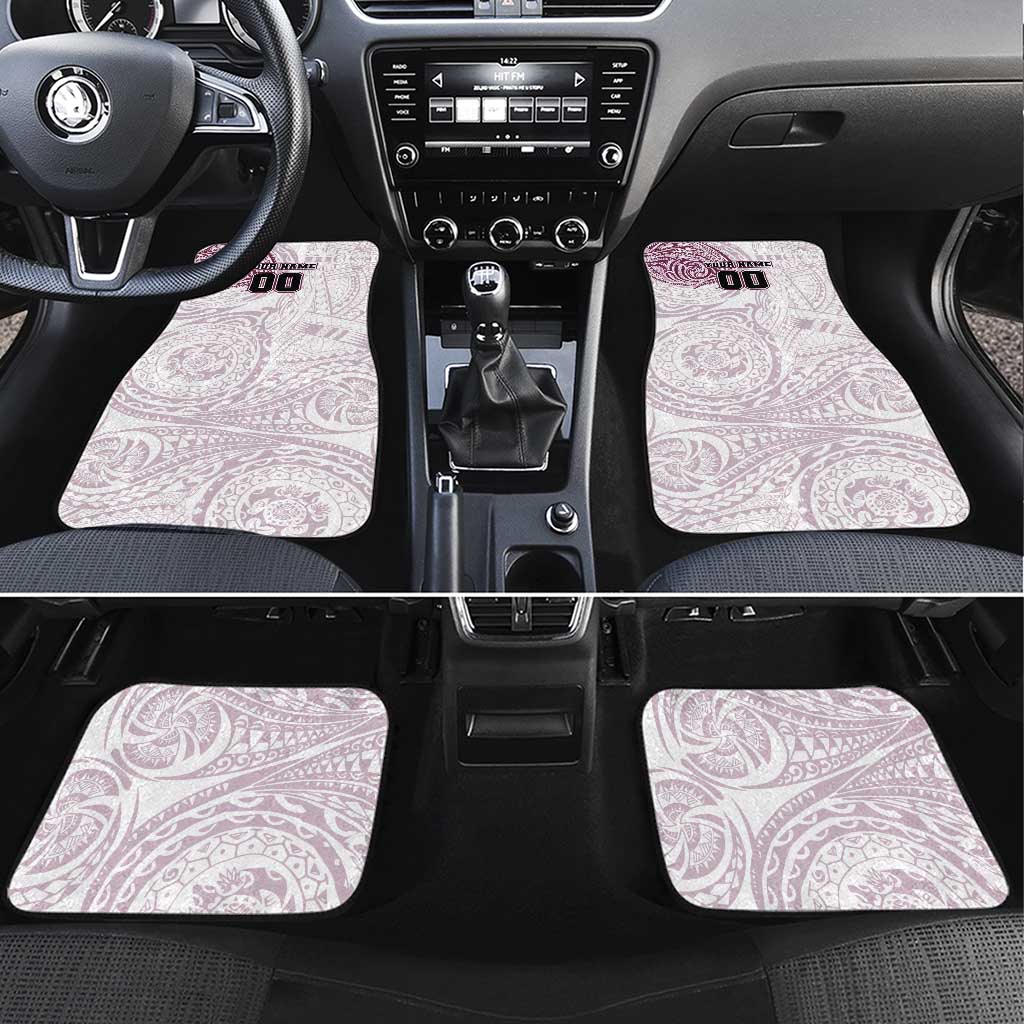 Personalized Manly Warringah Sea Eagles Car Mats Polynesian Tribal Chest and Sleeve Tattoo