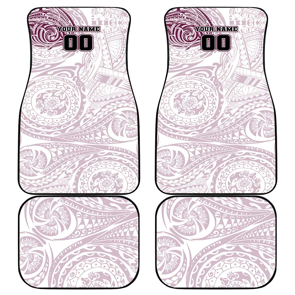 Personalized Manly Warringah Sea Eagles Car Mats Polynesian Tribal Chest and Sleeve Tattoo