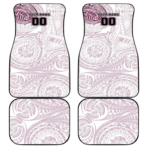Personalized Manly Warringah Sea Eagles Car Mats Polynesian Tribal Chest and Sleeve Tattoo
