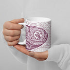 Personalized Manly Warringah Sea Eagles Ceramic Mug Polynesian Tribal Chest and Sleeve Tattoo