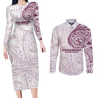 Personalized Manly Warringah Sea Eagles Couples Matching Long Sleeve Bodycon Dress and Long Sleeve Button Shirt Polynesian Tribal Chest and Sleeve Tattoo