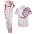 Personalized Manly Warringah Sea Eagles Couples Matching Tank Maxi Dress and Hawaiian Shirt Polynesian Tribal Chest and Sleeve Tattoo