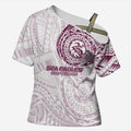 Personalized Manly Warringah Sea Eagles Cross Shoulder Shirt Polynesian Tribal Chest and Sleeve Tattoo