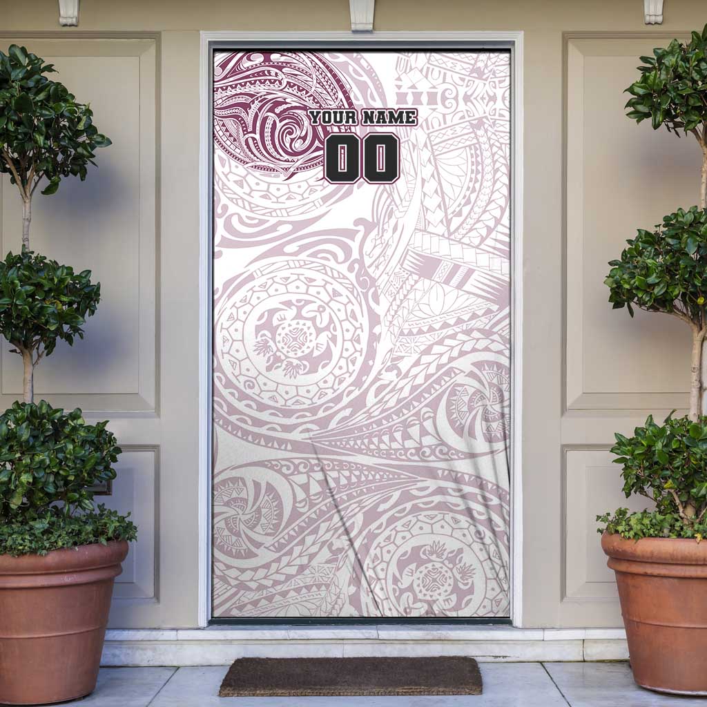 Personalized Manly Warringah Sea Eagles Door Cover Polynesian Tribal Chest and Sleeve Tattoo