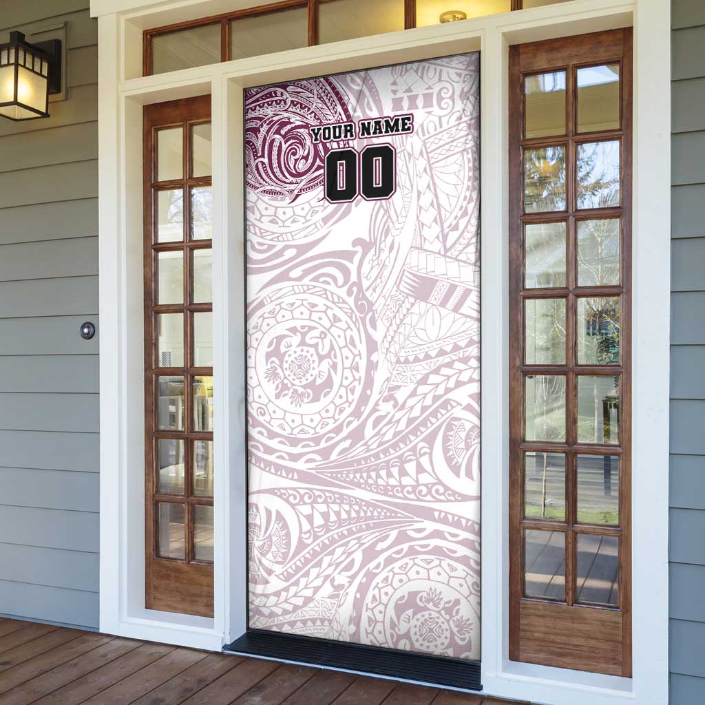 Personalized Manly Warringah Sea Eagles Door Cover Polynesian Tribal Chest and Sleeve Tattoo