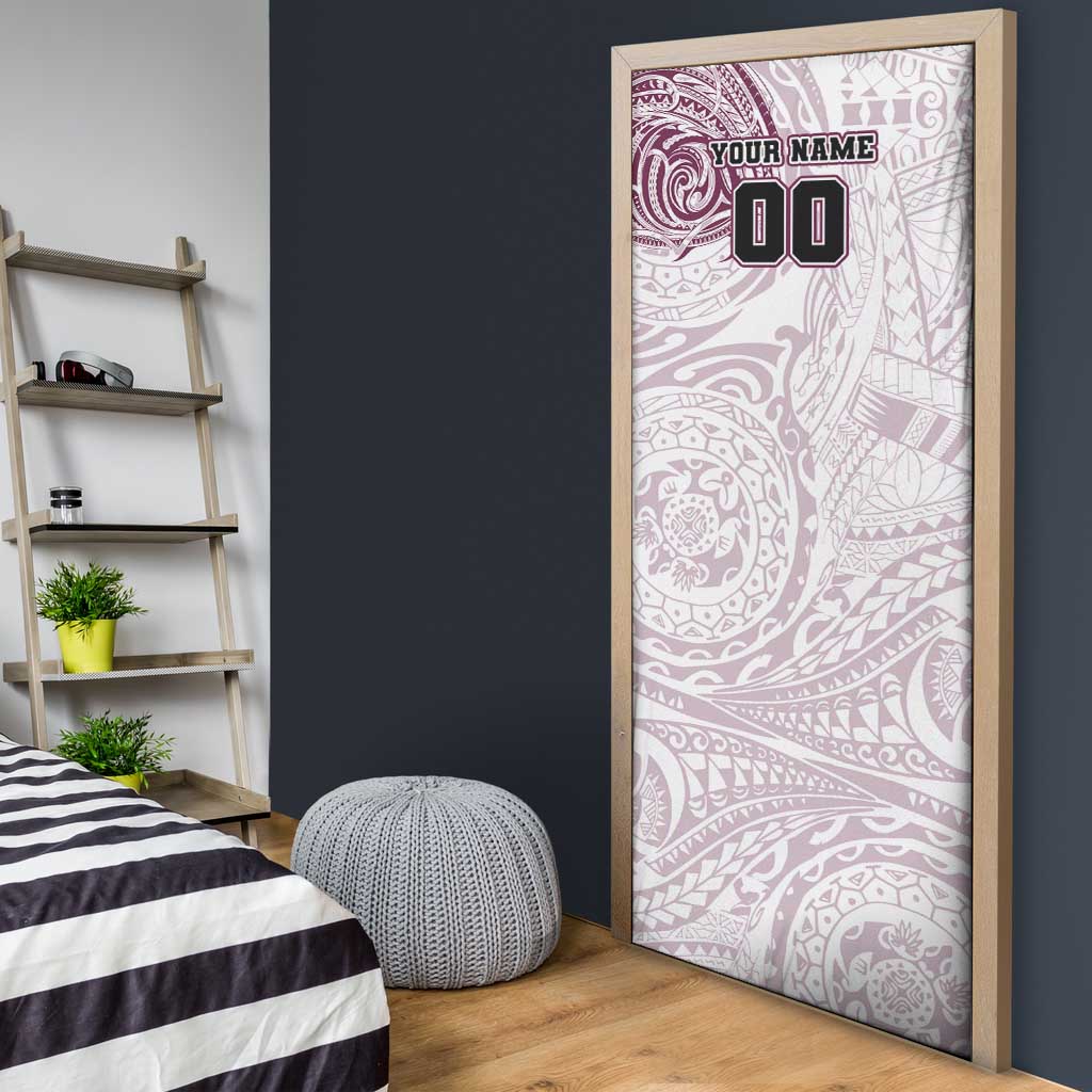 Personalized Manly Warringah Sea Eagles Door Cover Polynesian Tribal Chest and Sleeve Tattoo