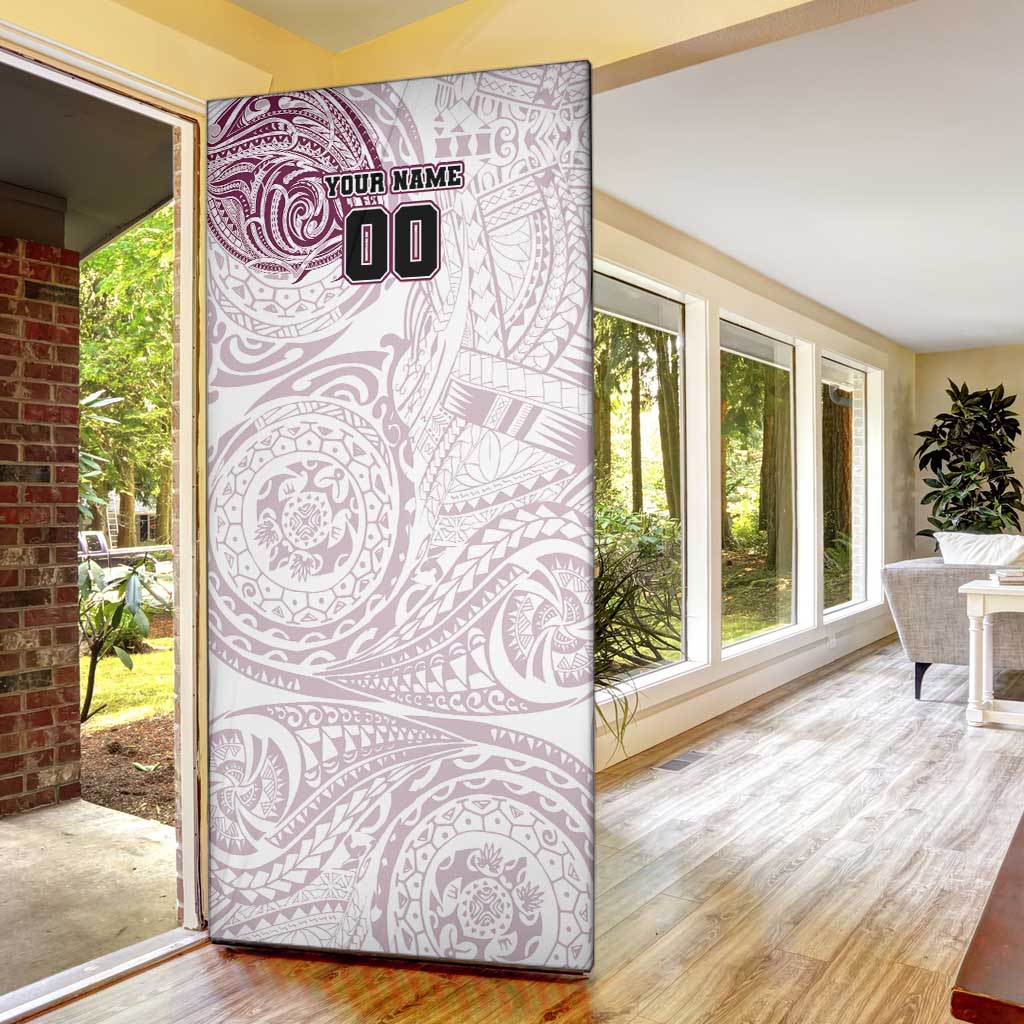 Personalized Manly Warringah Sea Eagles Door Cover Polynesian Tribal Chest and Sleeve Tattoo