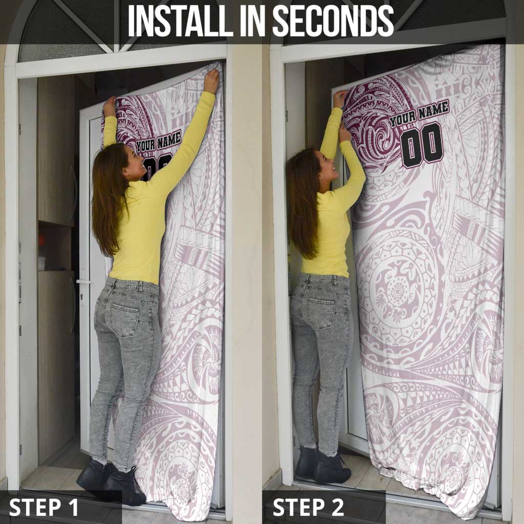 Personalized Manly Warringah Sea Eagles Door Cover Polynesian Tribal Chest and Sleeve Tattoo