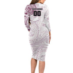Personalized Manly Warringah Sea Eagles Family Matching Long Sleeve Bodycon Dress and Hawaiian Shirt Polynesian Tribal Chest and Sleeve Tattoo