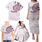 Personalized Manly Warringah Sea Eagles Family Matching Puletasi and Hawaiian Shirt Polynesian Tribal Chest and Sleeve Tattoo