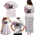 Personalized Manly Warringah Sea Eagles Family Matching Puletasi and Hawaiian Shirt Polynesian Tribal Chest and Sleeve Tattoo