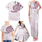 Personalized Manly Warringah Sea Eagles Family Matching Tank Maxi Dress and Hawaiian Shirt Polynesian Tribal Chest and Sleeve Tattoo