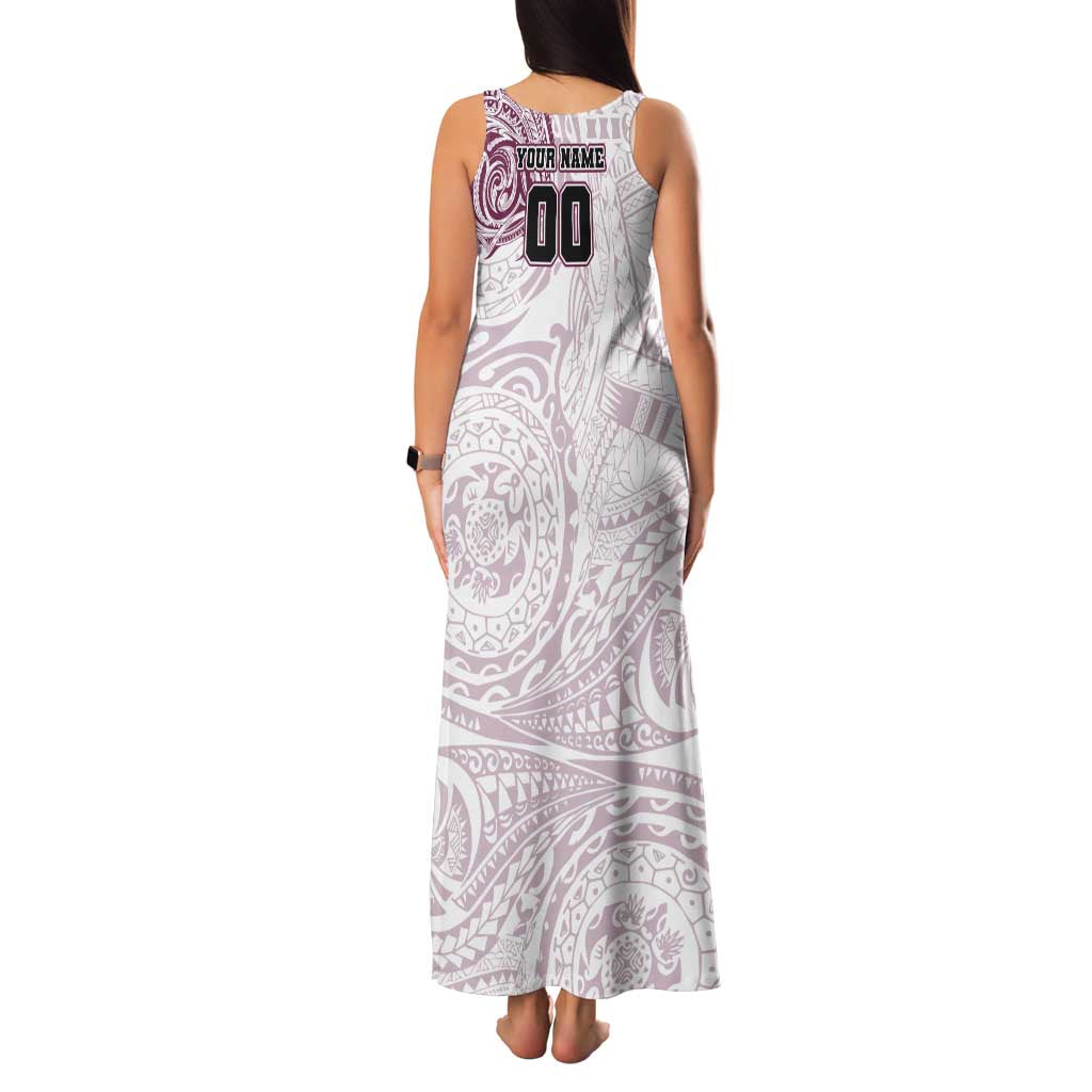 Personalized Manly Warringah Sea Eagles Family Matching Tank Maxi Dress and Hawaiian Shirt Polynesian Tribal Chest and Sleeve Tattoo