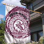 Personalized Manly Warringah Sea Eagles Garden Flag Polynesian Tribal Chest and Sleeve Tattoo