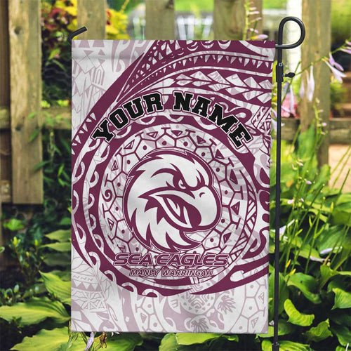 Personalized Manly Warringah Sea Eagles Garden Flag Polynesian Tribal Chest and Sleeve Tattoo