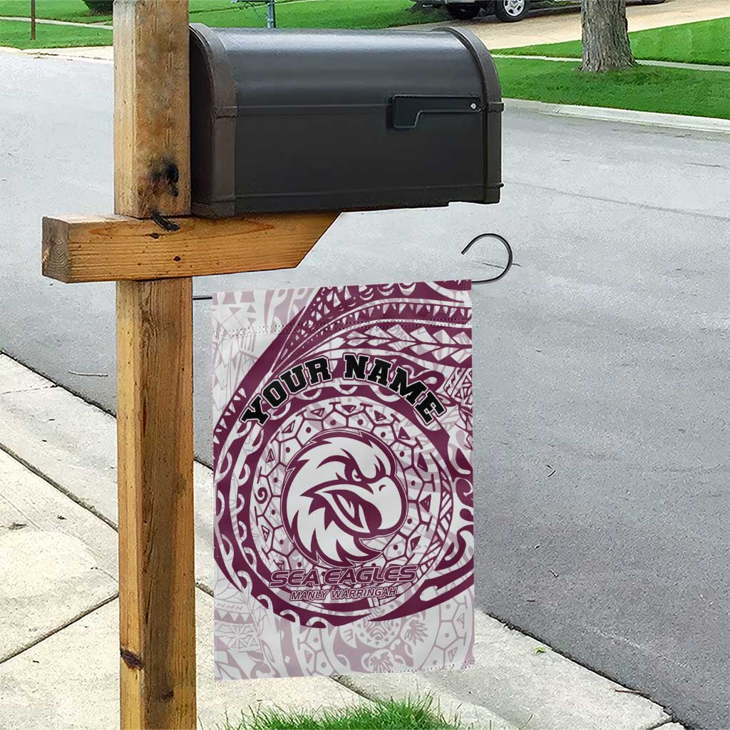 Personalized Manly Warringah Sea Eagles Garden Flag Polynesian Tribal Chest and Sleeve Tattoo