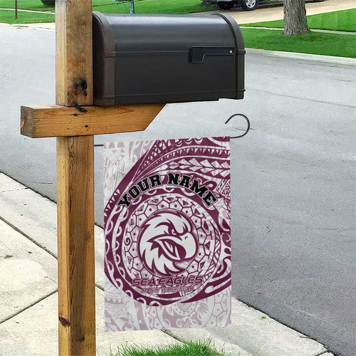 Personalized Manly Warringah Sea Eagles Garden Flag Polynesian Tribal Chest and Sleeve Tattoo