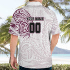 Personalized Manly Warringah Sea Eagles Hawaiian Shirt Polynesian Tribal Chest and Sleeve Tattoo