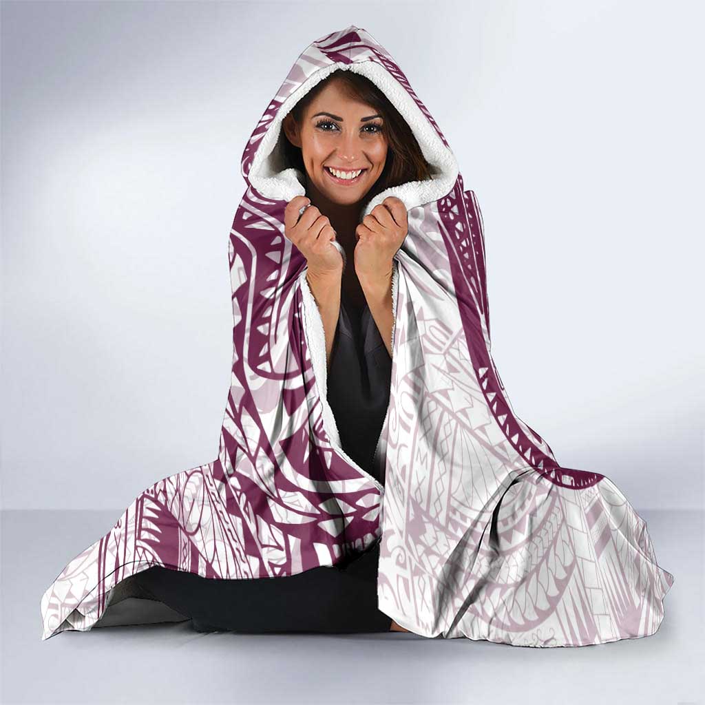 Personalized Manly Warringah Sea Eagles Hooded Blanket Polynesian Tribal Chest and Sleeve Tattoo