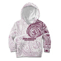 Personalized Manly Warringah Sea Eagles Kid Hoodie Polynesian Tribal Chest and Sleeve Tattoo