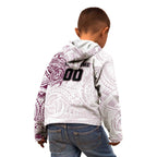 Personalized Manly Warringah Sea Eagles Kid Hoodie Polynesian Tribal Chest and Sleeve Tattoo