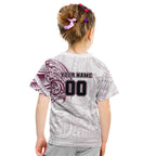 Personalized Manly Warringah Sea Eagles Kid T Shirt Polynesian Tribal Chest and Sleeve Tattoo
