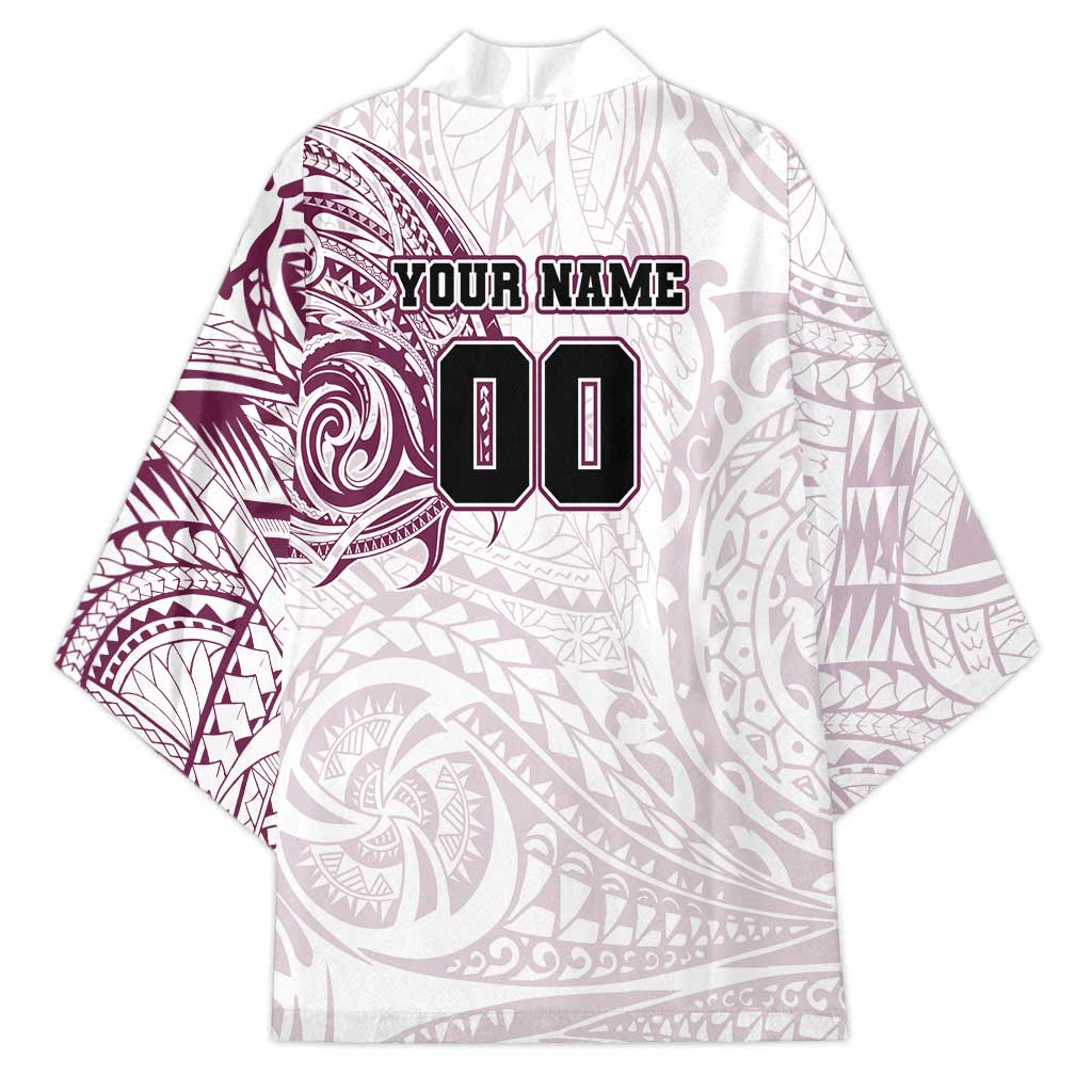 Personalized Manly Warringah Sea Eagles Kimono Polynesian Tribal Chest and Sleeve Tattoo