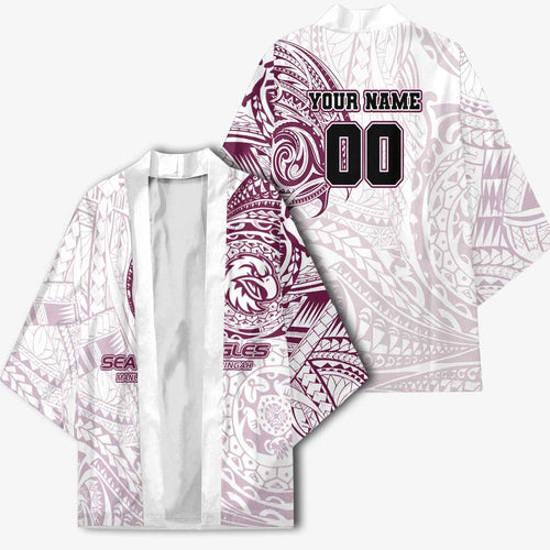 Personalized Manly Warringah Sea Eagles Kimono Polynesian Tribal Chest and Sleeve Tattoo