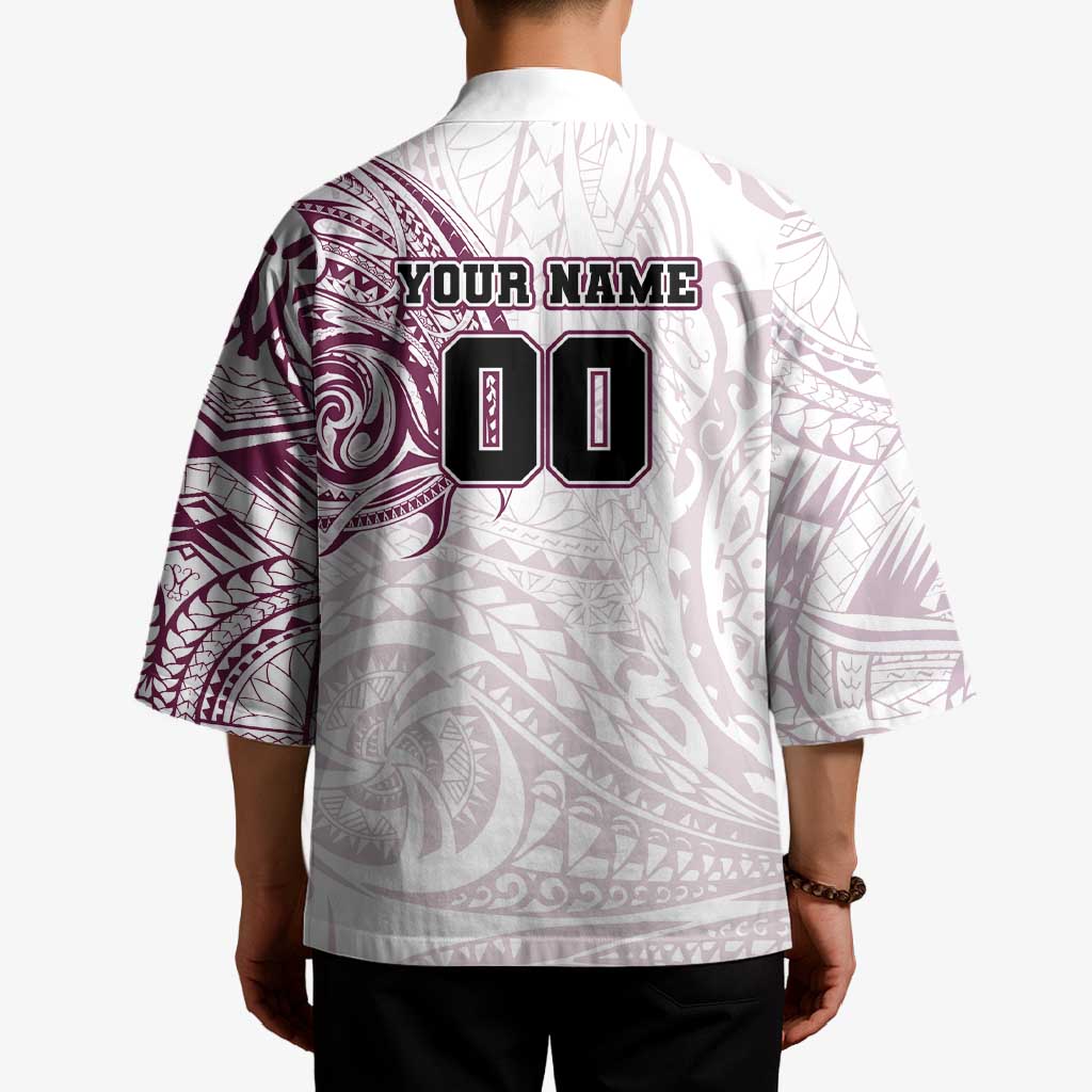 Personalized Manly Warringah Sea Eagles Kimono Polynesian Tribal Chest and Sleeve Tattoo