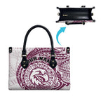 Personalized Manly Warringah Sea Eagles Leather Bag Polynesian Tribal Chest and Sleeve Tattoo