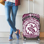 Personalized Manly Warringah Sea Eagles Luggage Cover Polynesian Tribal Chest and Sleeve Tattoo