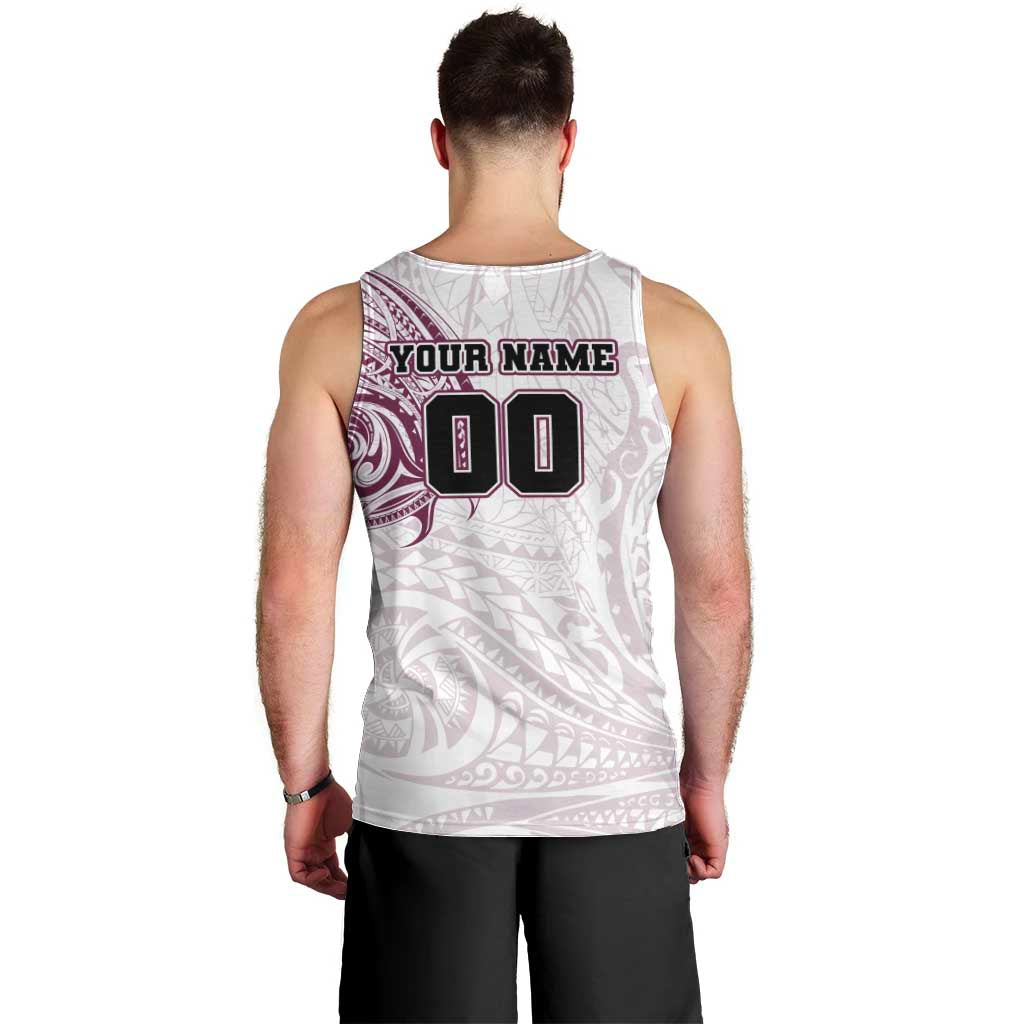 Personalized Manly Warringah Sea Eagles Men Tank Top Polynesian Tribal Chest and Sleeve Tattoo