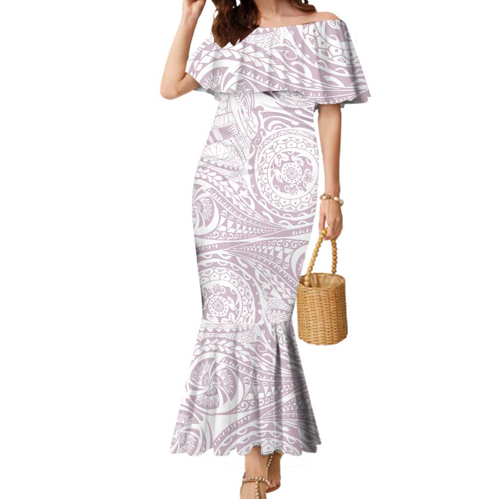 Personalized Manly Warringah Sea Eagles Mermaid Dress Polynesian Tribal Chest and Sleeve Tattoo
