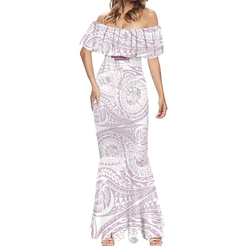 Personalized Manly Warringah Sea Eagles Mermaid Dress Polynesian Tribal Chest and Sleeve Tattoo